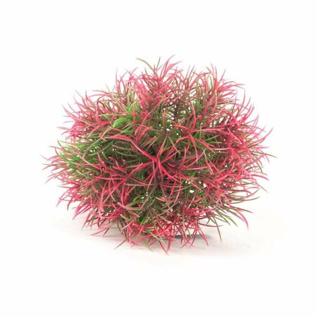 AQUATOP Ball Aquarium Plant with Weighted Base - Green & Red - 5 in. 819603015959